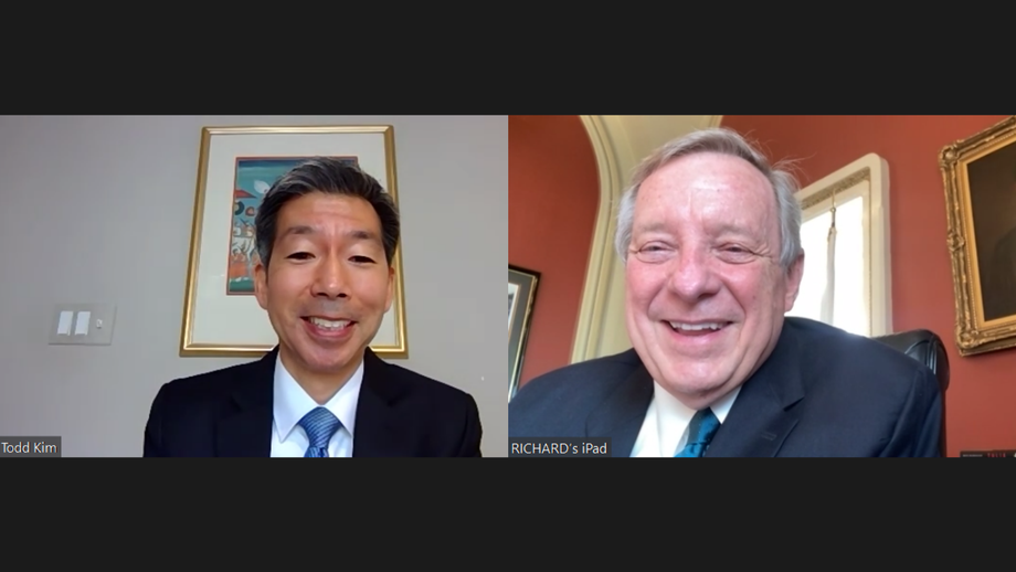 DURBIN MEETS WITH TODD KIM, NOMINEE TO BE ASSISTANT ATTORNEY GENERAL FOR THE ENVIRONMENT AND NATURAL RESOURCES DIVISION